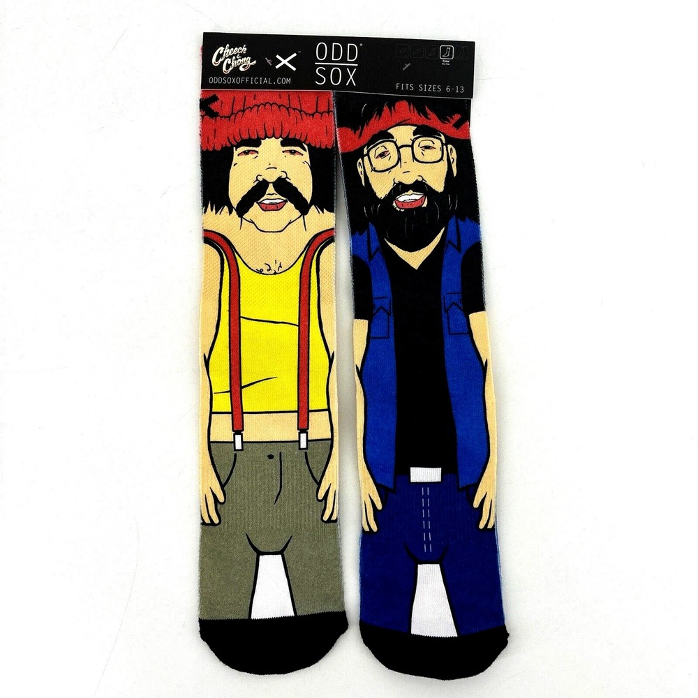 Odd Sox Cheech & Chong Socks Get High animated Mens Crew 6-13 fun unique NWT